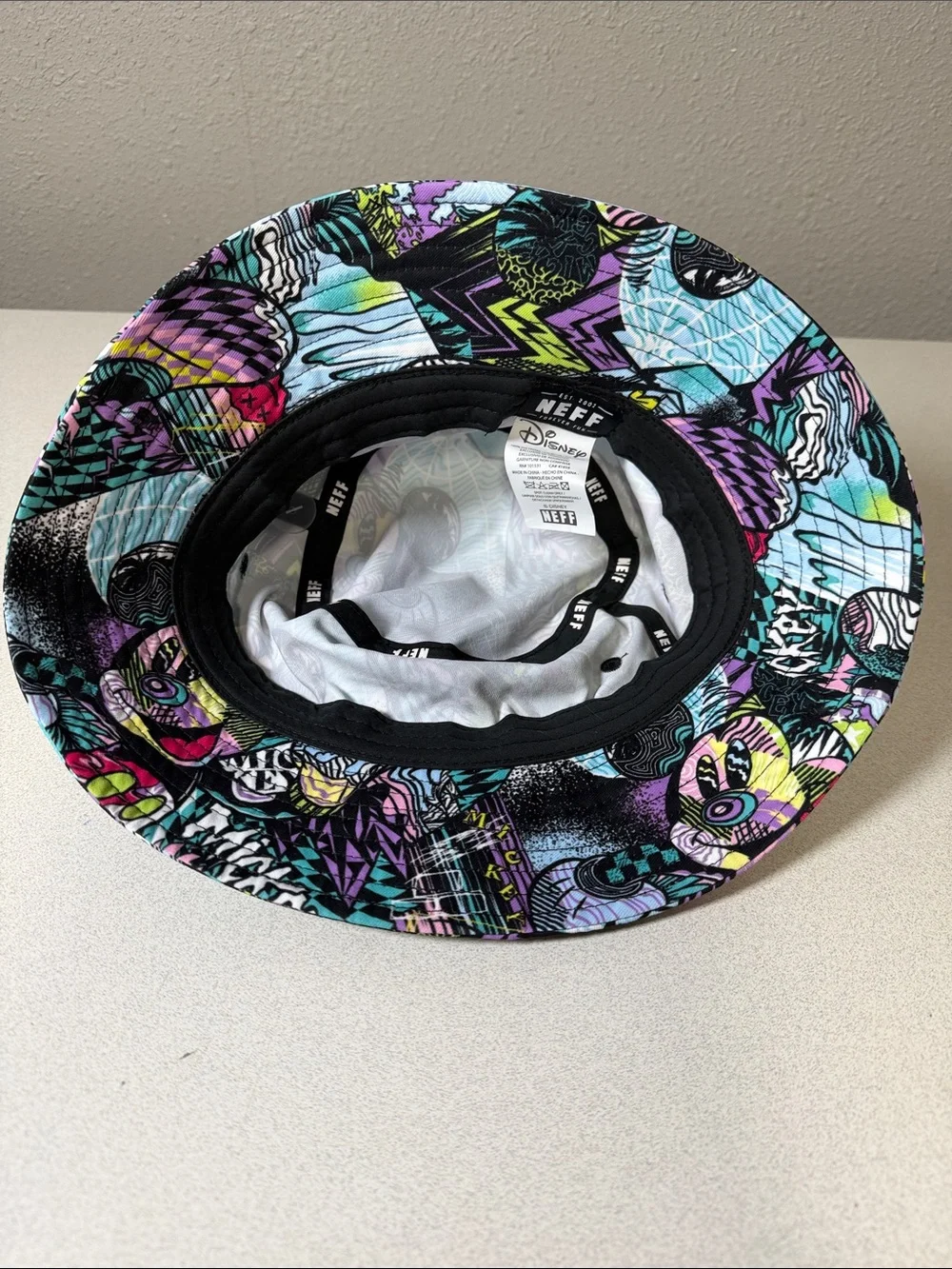 Disney Multicolor Graphic Mickey Bucket Hat - Neon Accents